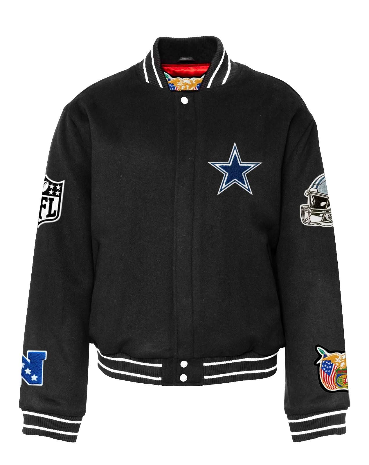 Dallas Cowboys Wool Varsity Jacket Black