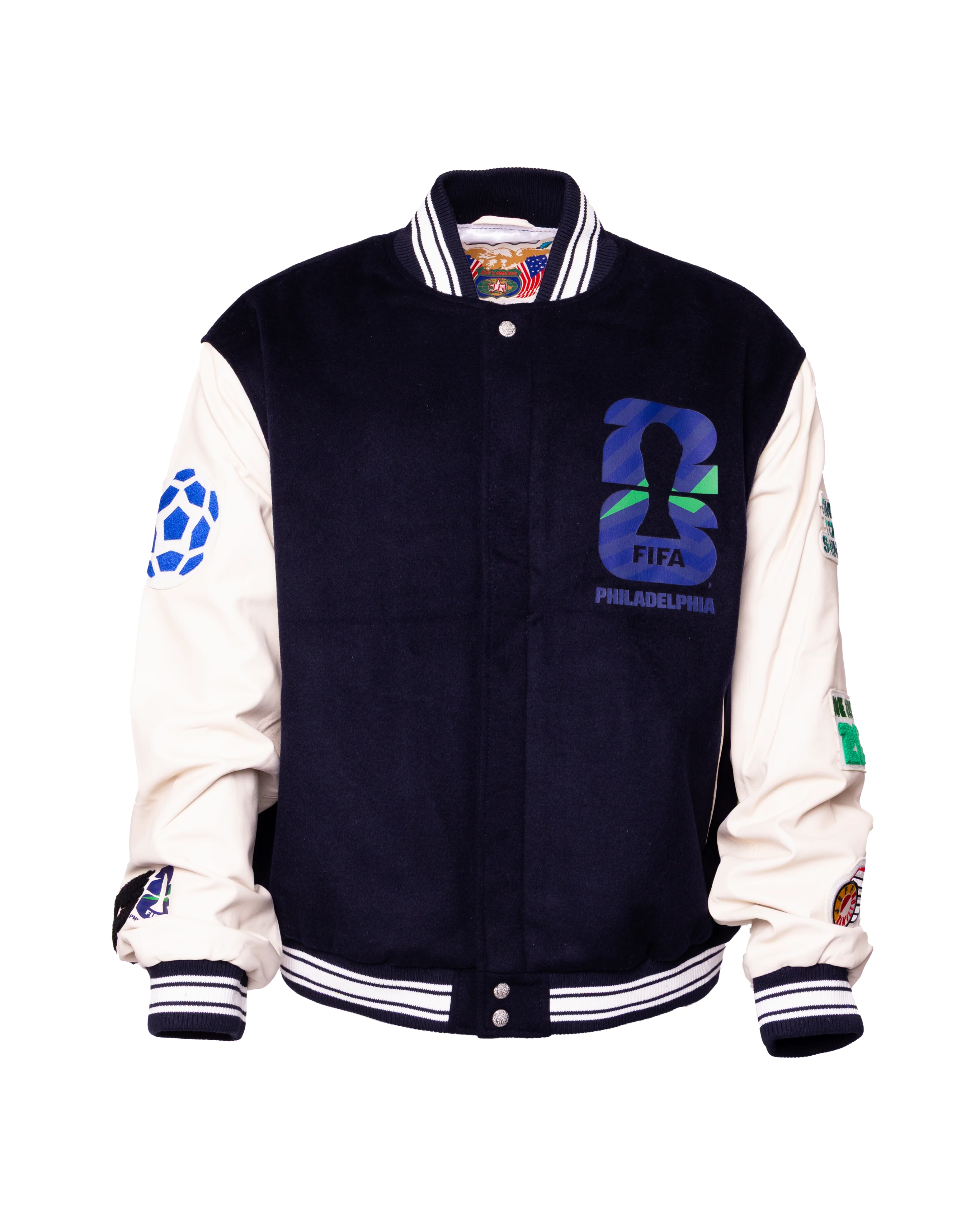 FIFA World Cup 2026 Philadelphia Wool & Leather Varsity Jacket - Image 5