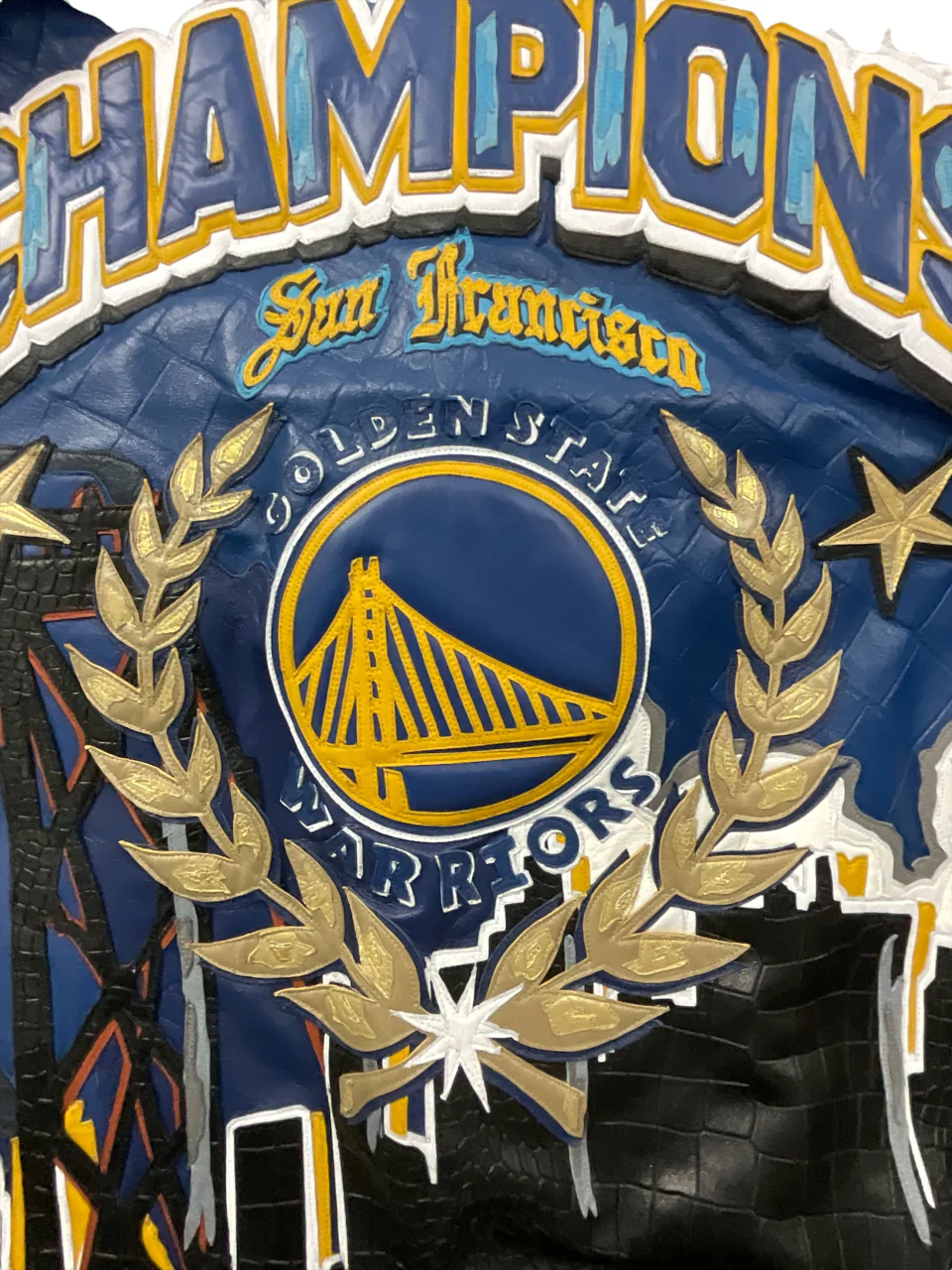Golden State Warriors 7th Championship Leather Jacket - Image 4