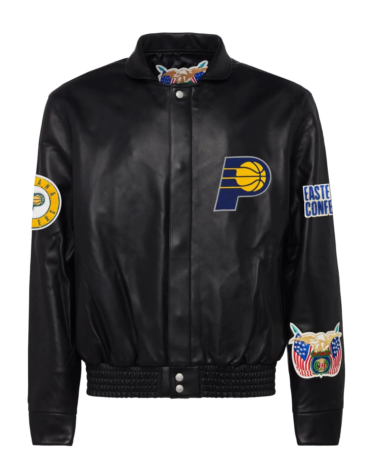 Indiana Pacers Full Leather Jacket Black - Image 2