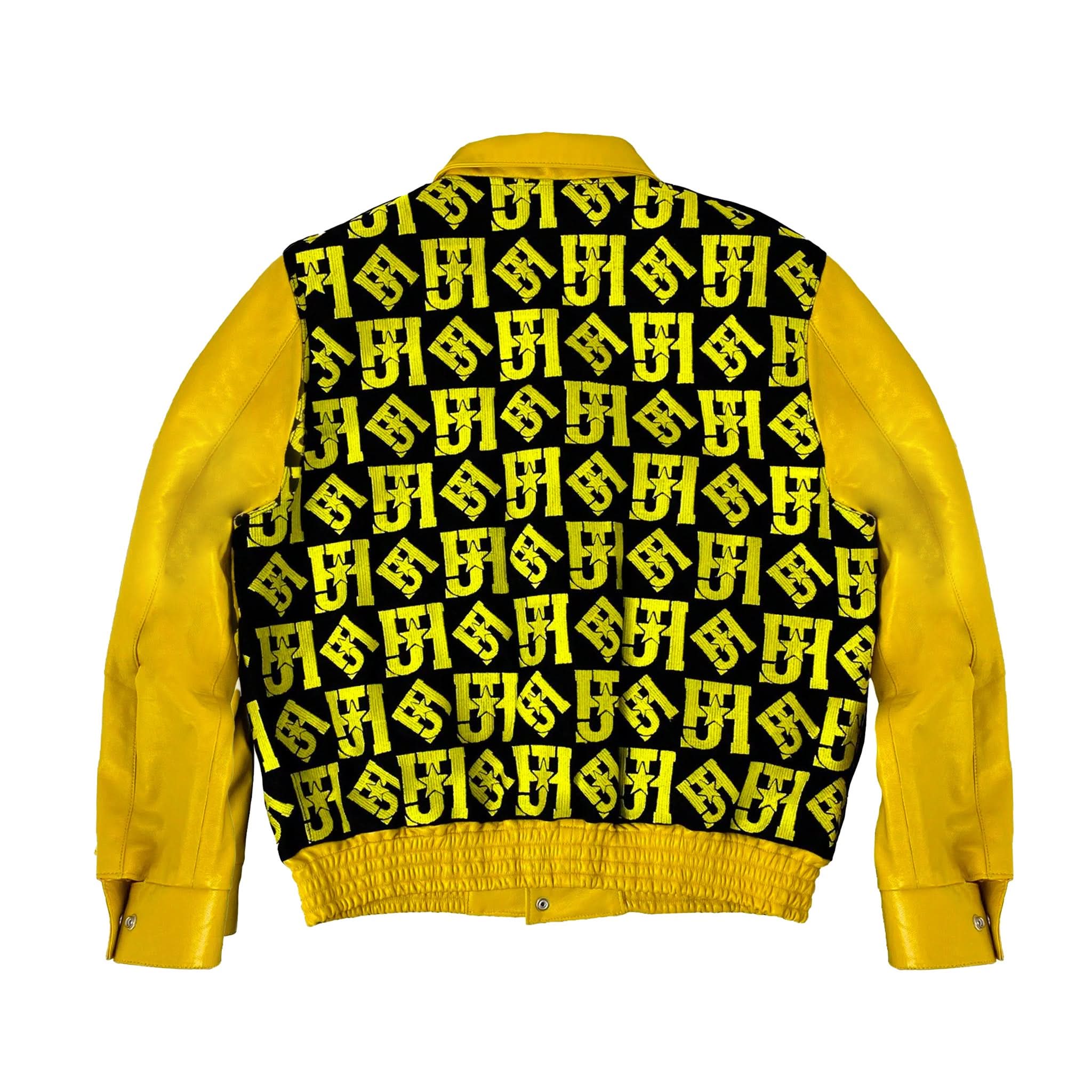 JH Monogram Wool & Leather Jacket - Image 6
