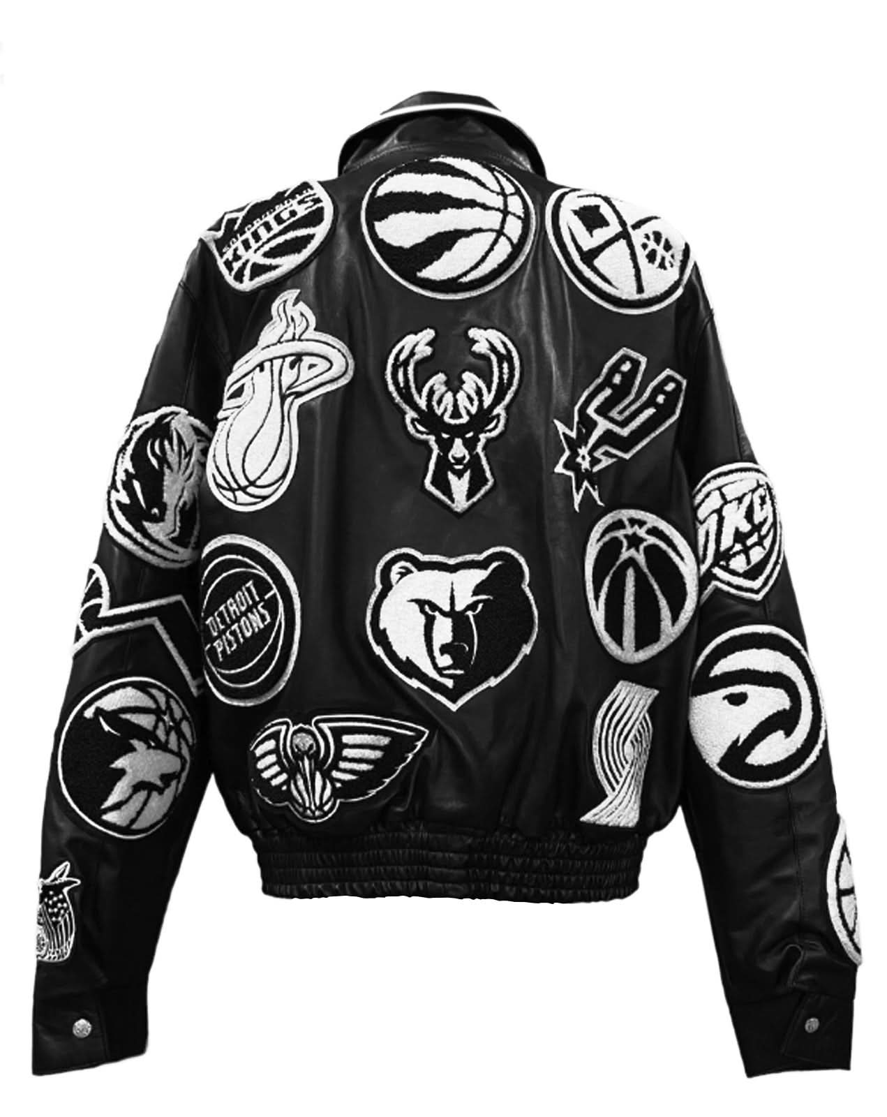 Limited Edition 50th Anniversary of Hip-Hop NBA Collage Full Leather Black & White - Image 3
