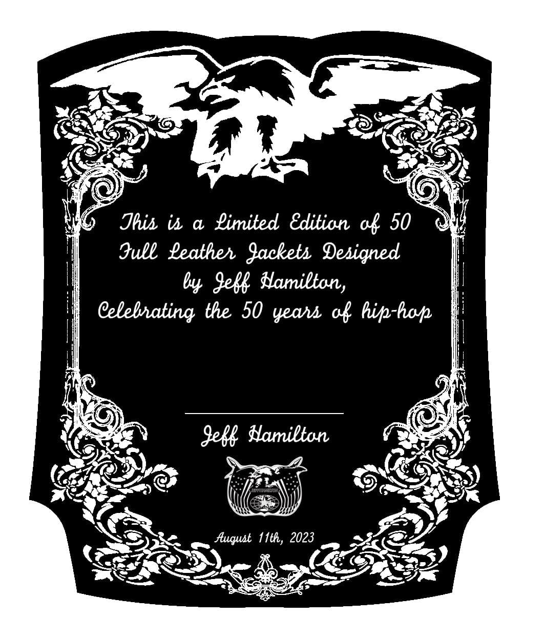 Limited Edition 50th Anniversary of Hip-Hop NBA Collage Full Leather Black & White - Image 4