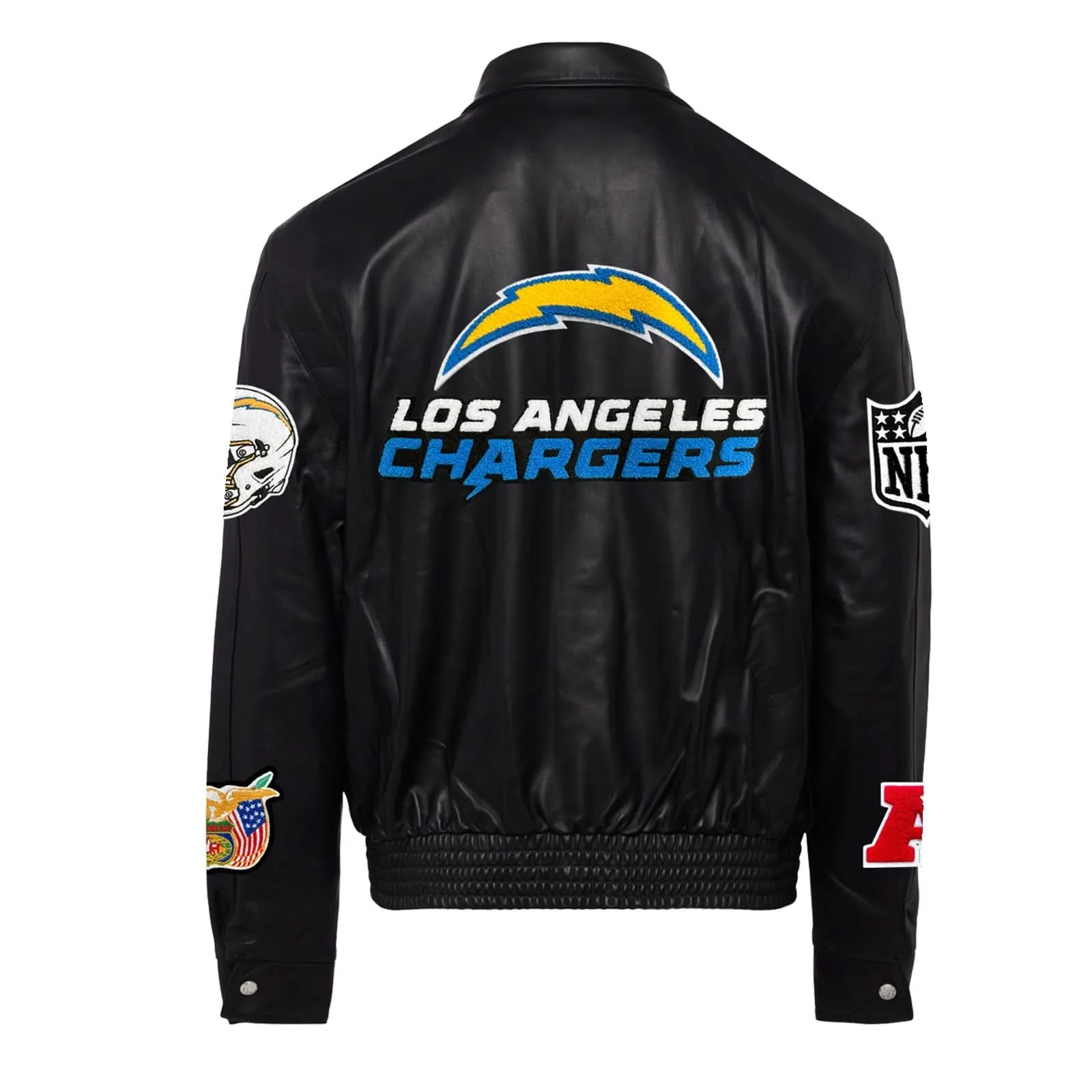 Los Angeles Chargers Full Leather Jacket Black