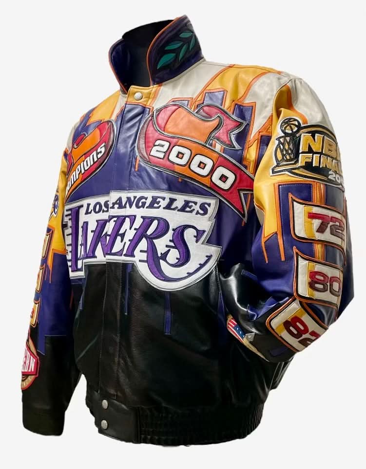 Los Angeles Lakers 2000 Championship Genuine Leather Jacket - Image 3
