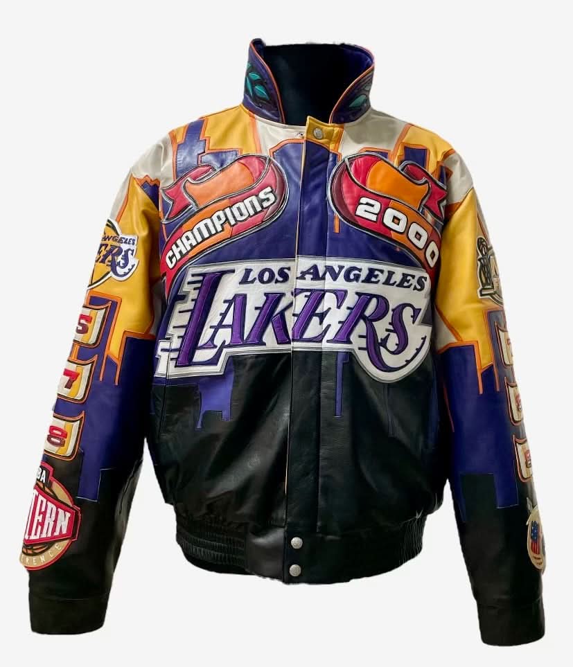 Los Angeles Lakers 2000 Championship Genuine Leather Jacket - Image 5