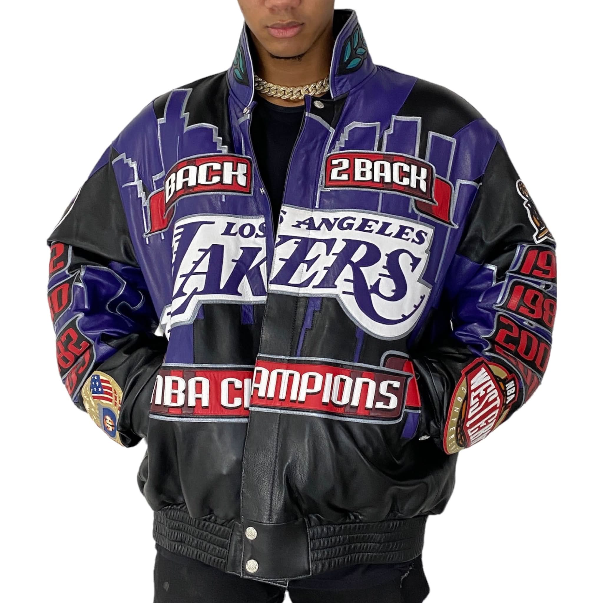 Los Angeles Lakers 2001 Championship Genuine Leather Jacket - Image 3