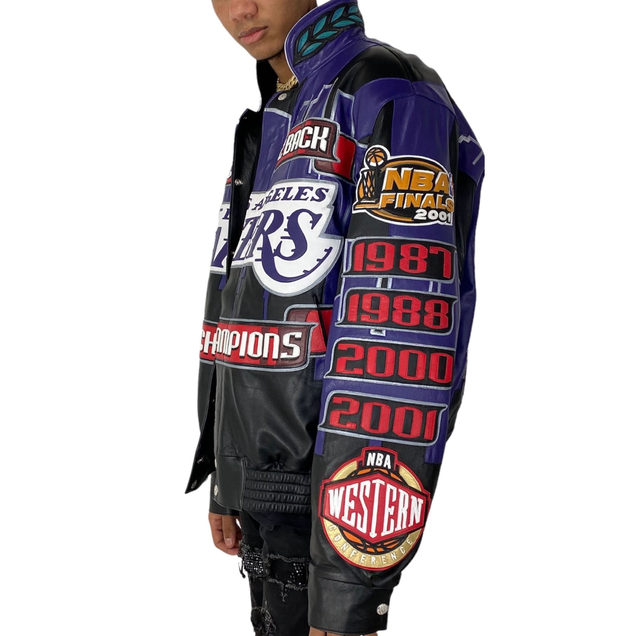 Los Angeles Lakers 2001 Championship Genuine Leather Jacket - Image 4
