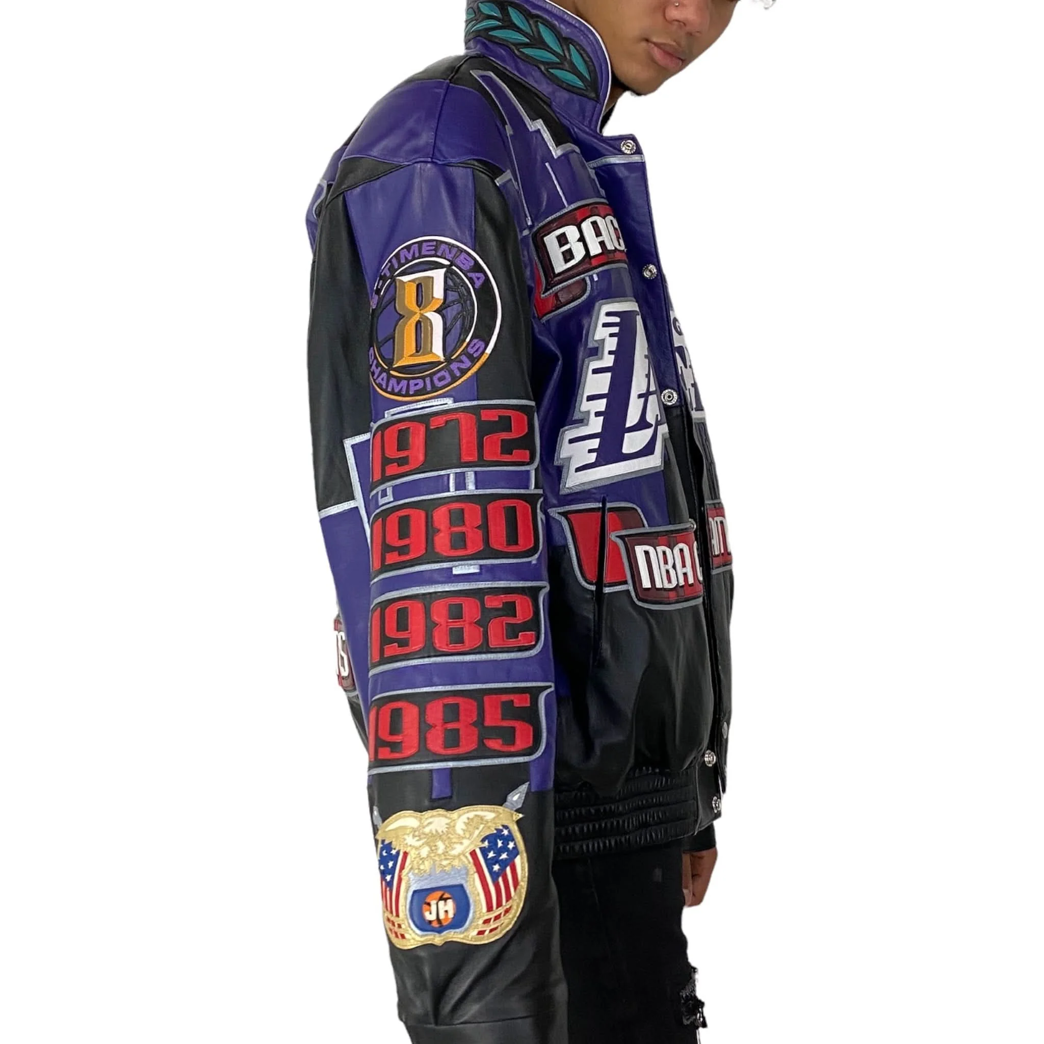 Los Angeles Lakers 2001 Championship Genuine Leather Jacket - Image 5