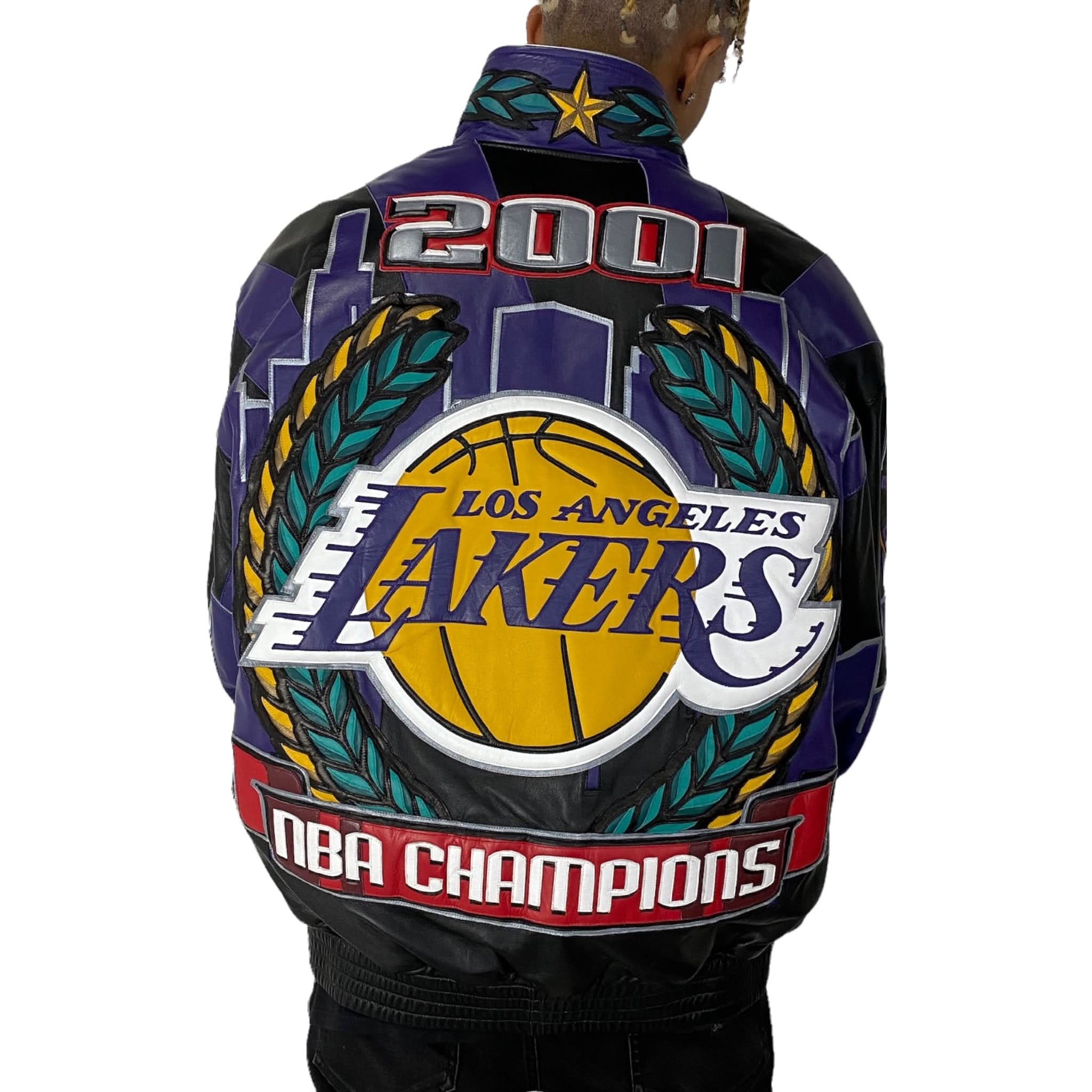 Los Angeles Lakers 2001 Championship Genuine Leather Jacket - Image 6