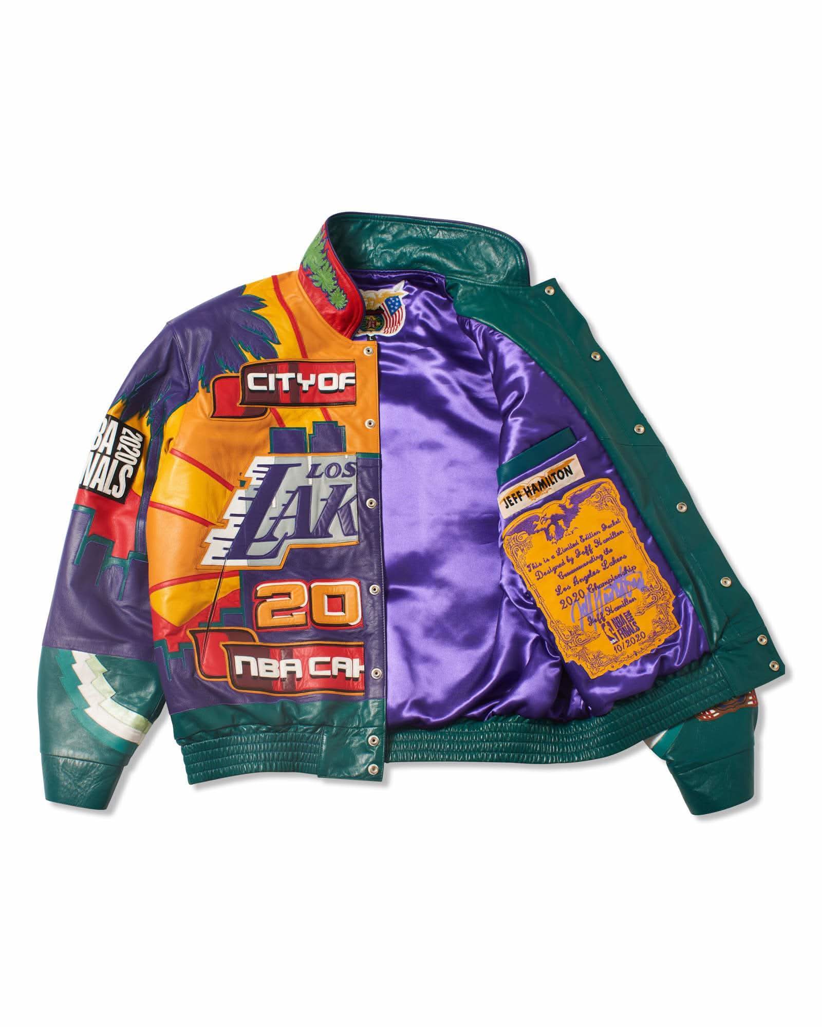 Los Angeles Lakers 2020 Championship Italian lambskin Leather Jacket - Image 3