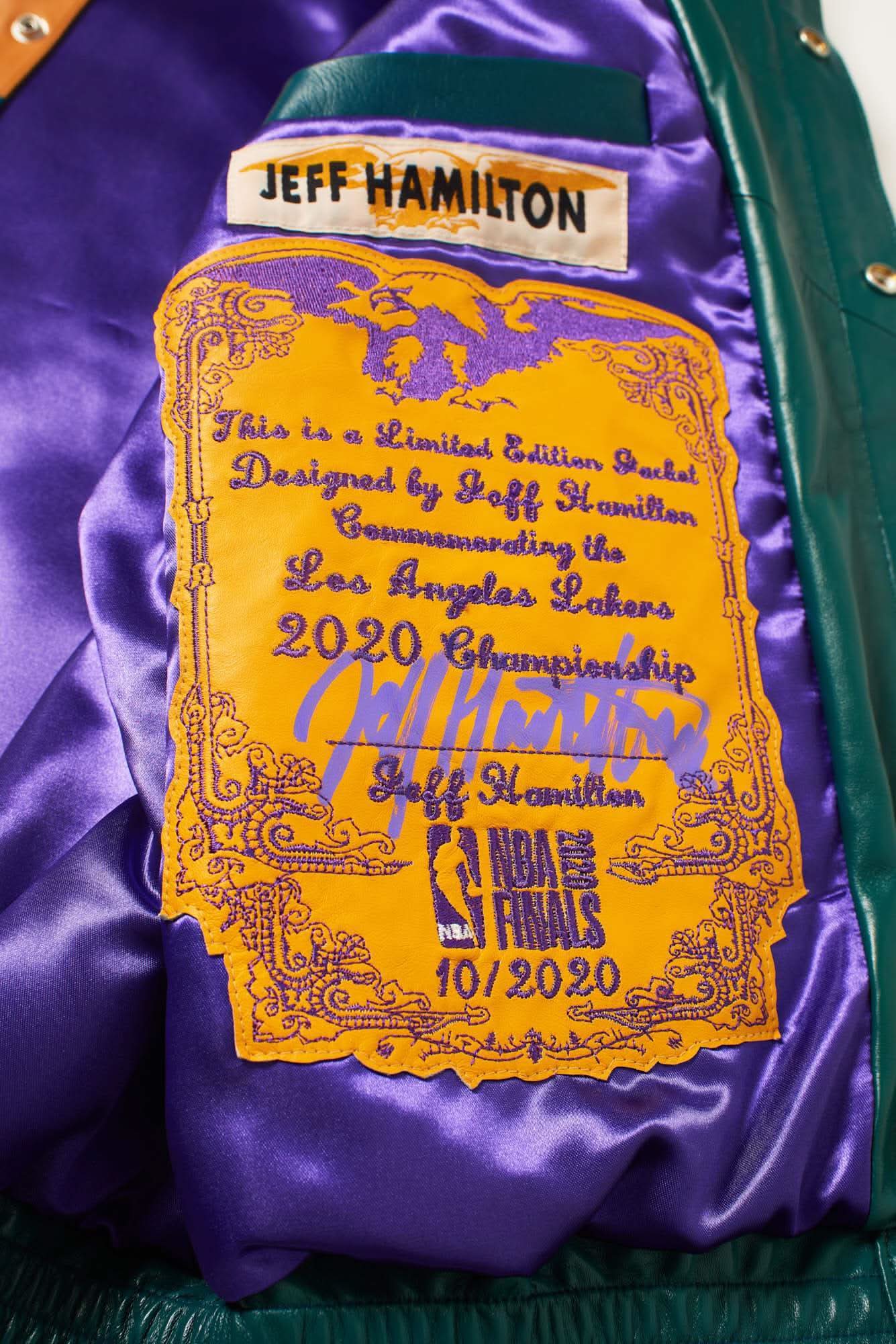 Los Angeles Lakers 2020 Championship Italian lambskin Leather Jacket - Image 4