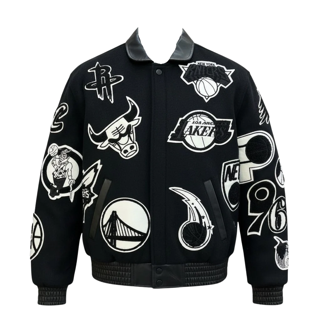 NBA Collage Wool and Leather-Black/White (Black with White patch) - Image 2