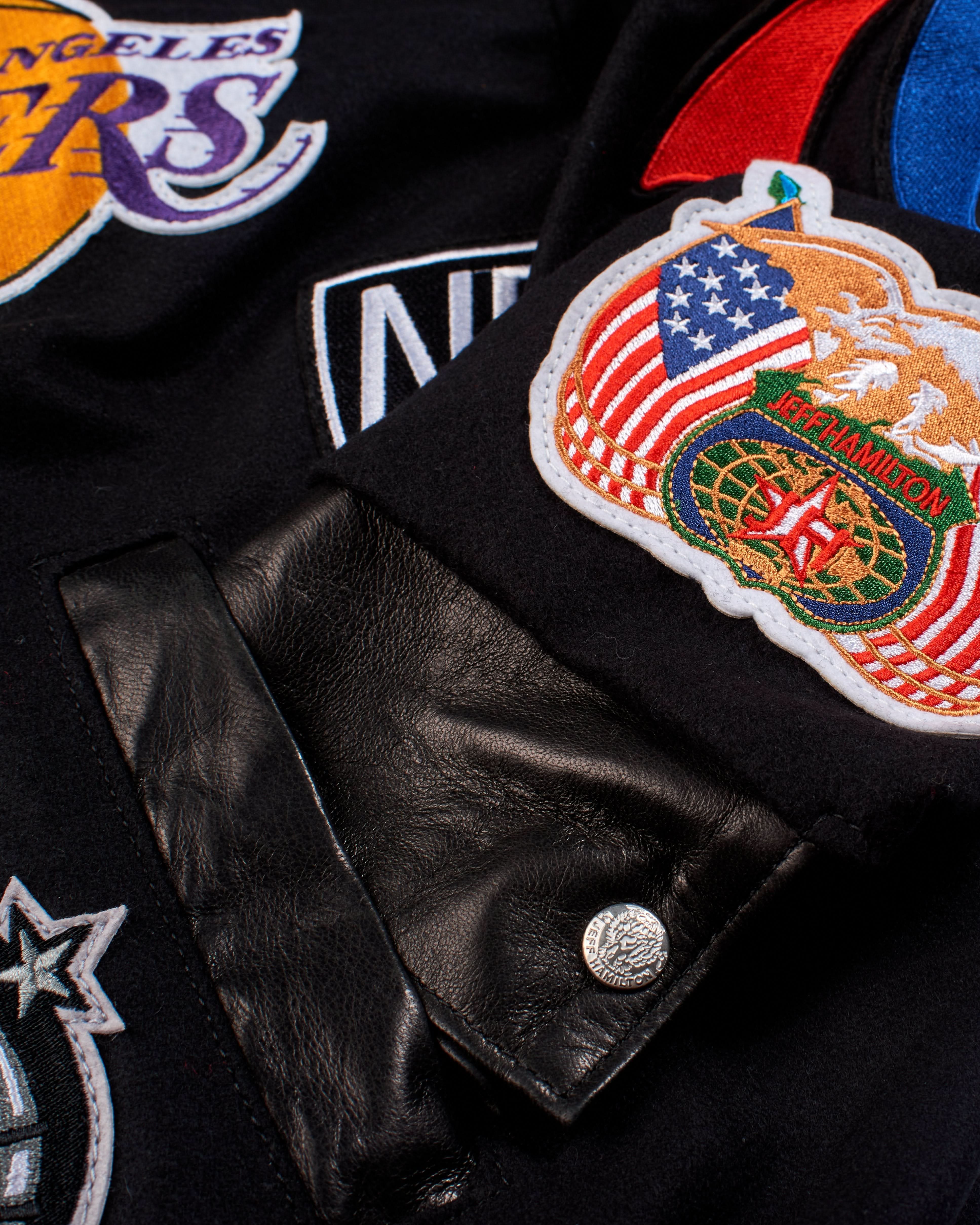 NBA Collage Wool & Leather Jacket - Image 9