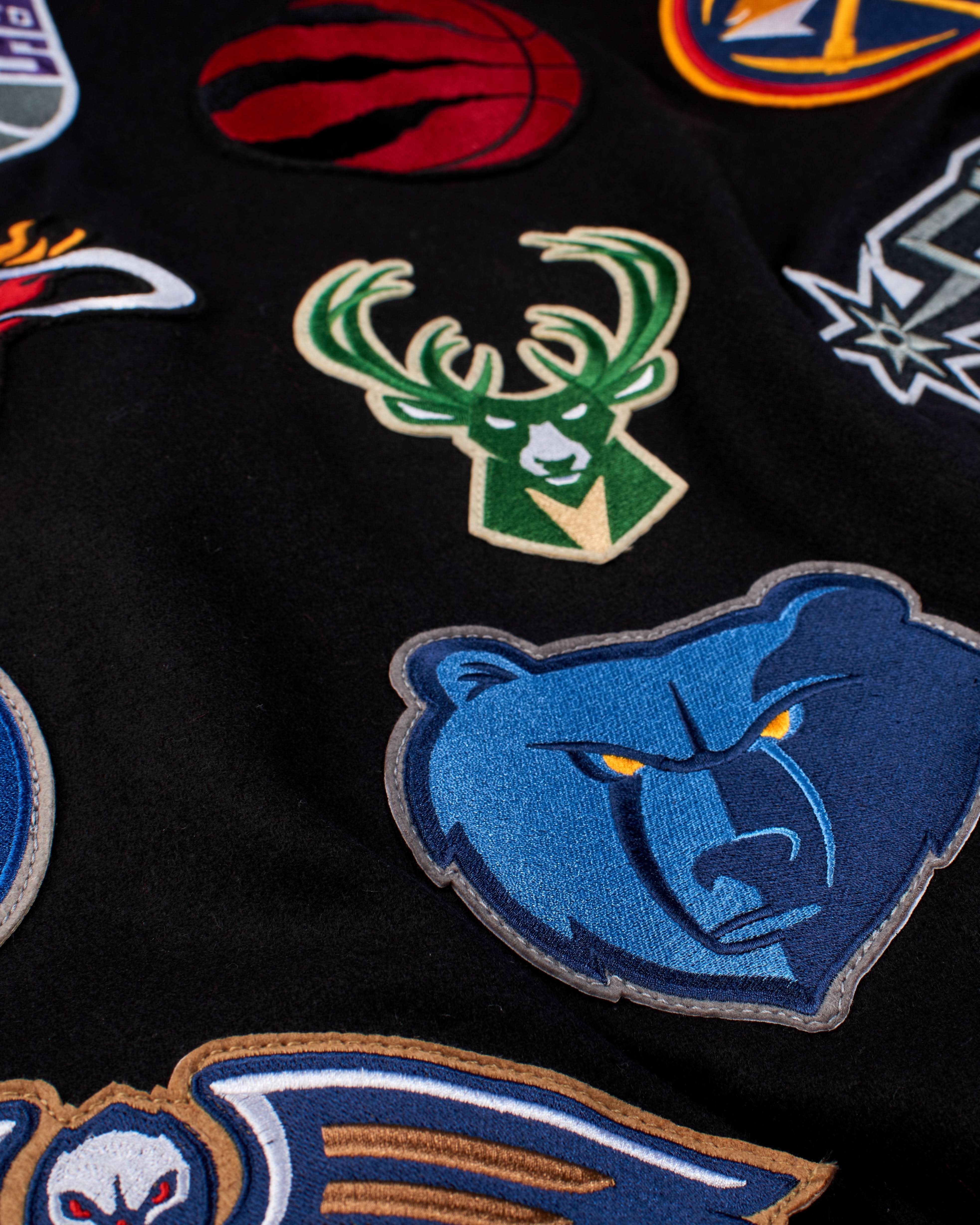 NBA Collage Wool & Leather Jacket - Image 10