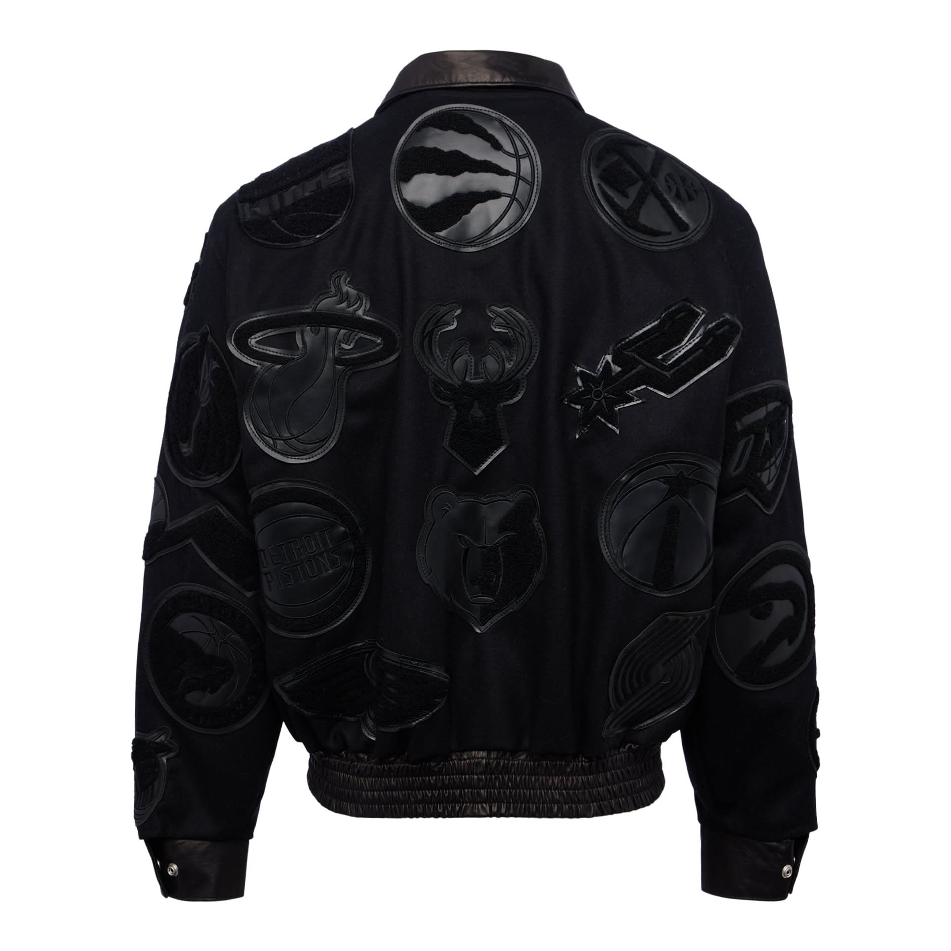 NBA Collage Wool & Leather Jacket - Image 2