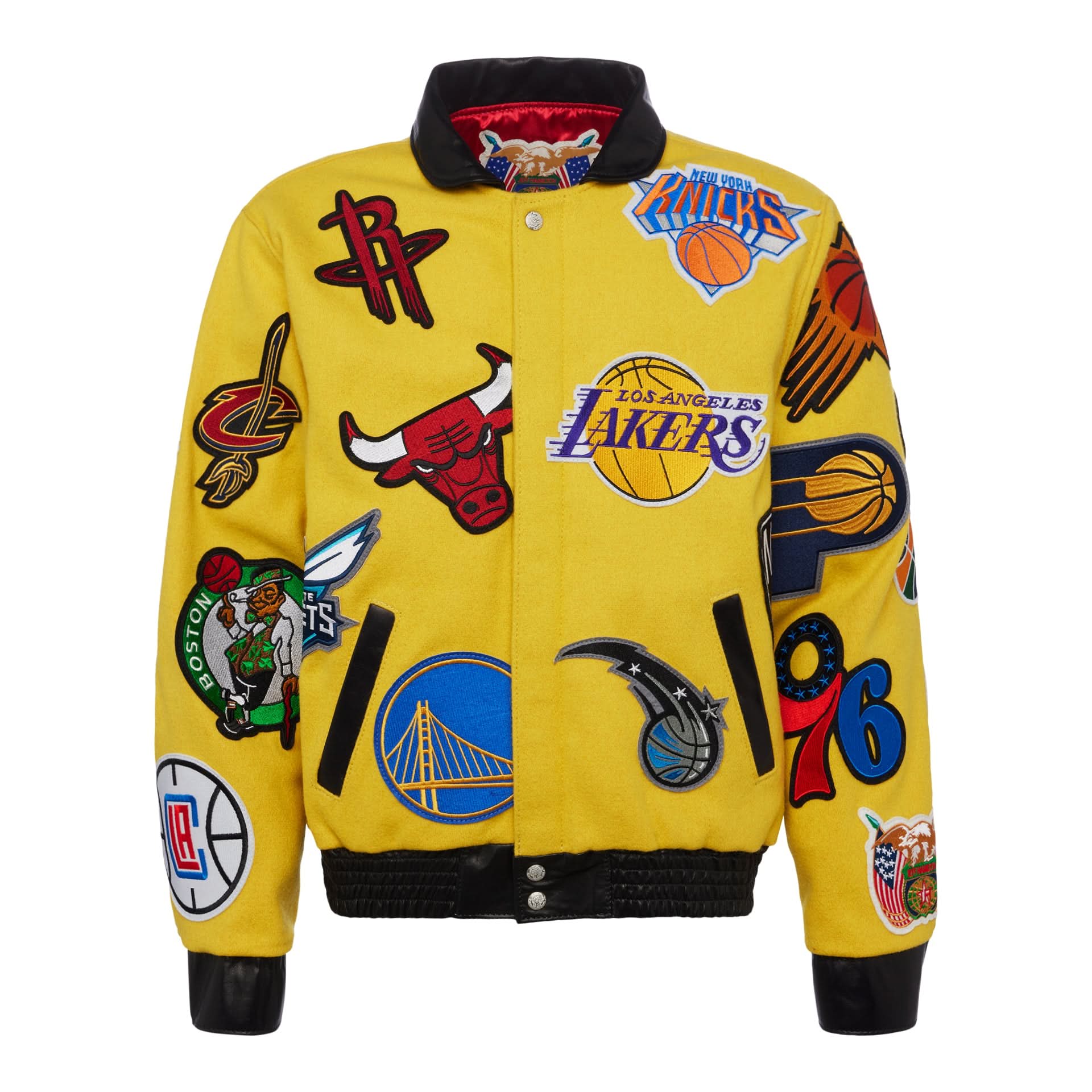 NBA Collage Wool & Leather Jacket - Image 29