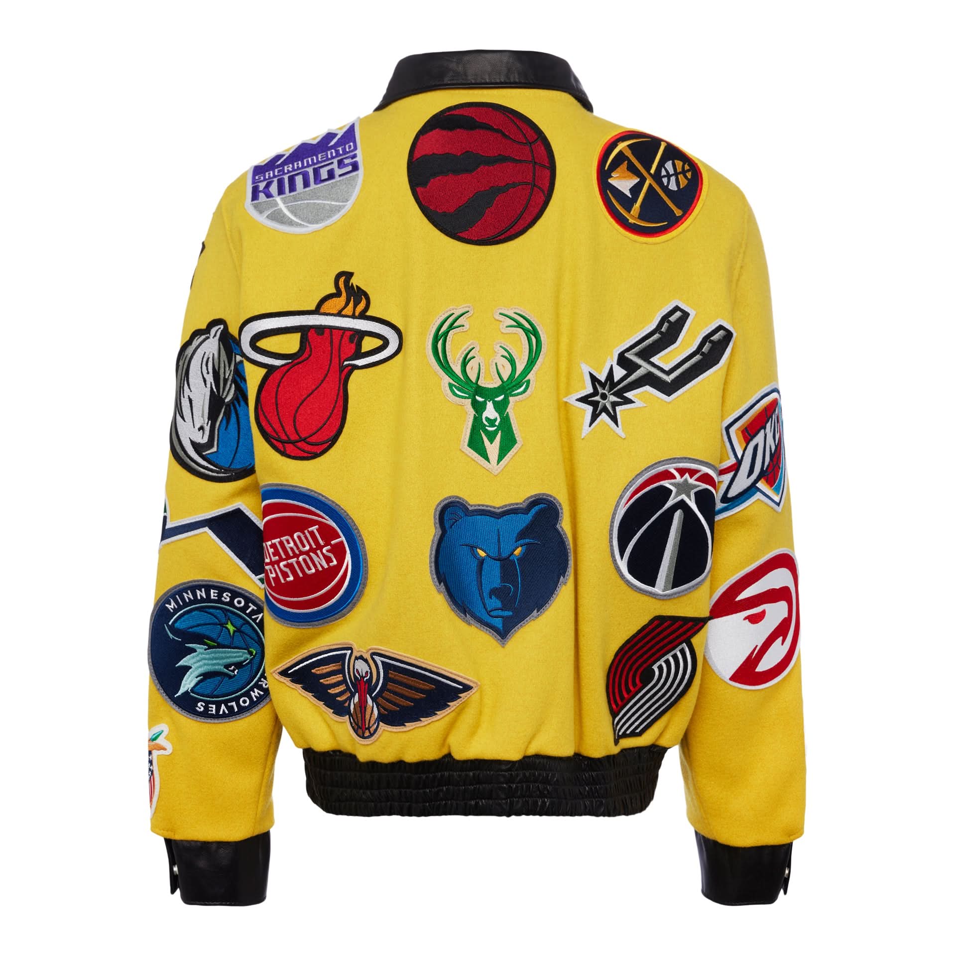 NBA Collage Wool & Leather Jacket - Image 31