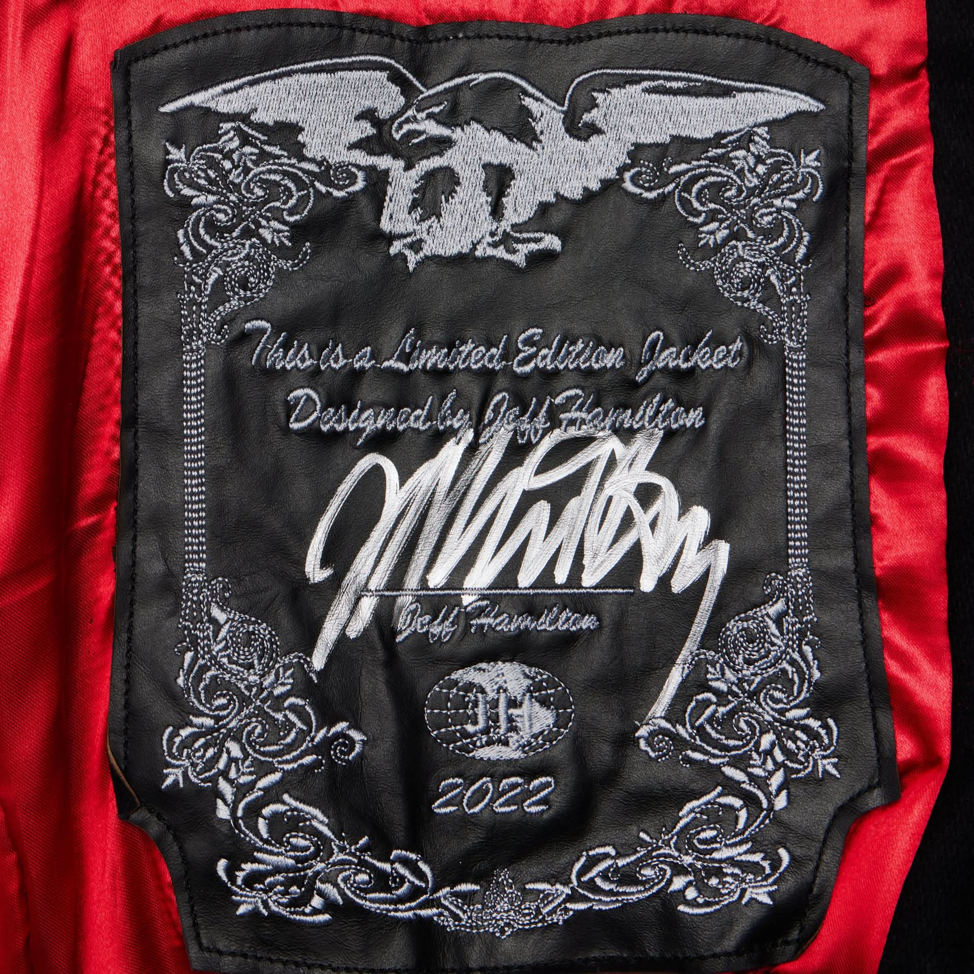 NFL Collage Wool & Leather Jacket Black - Image 3