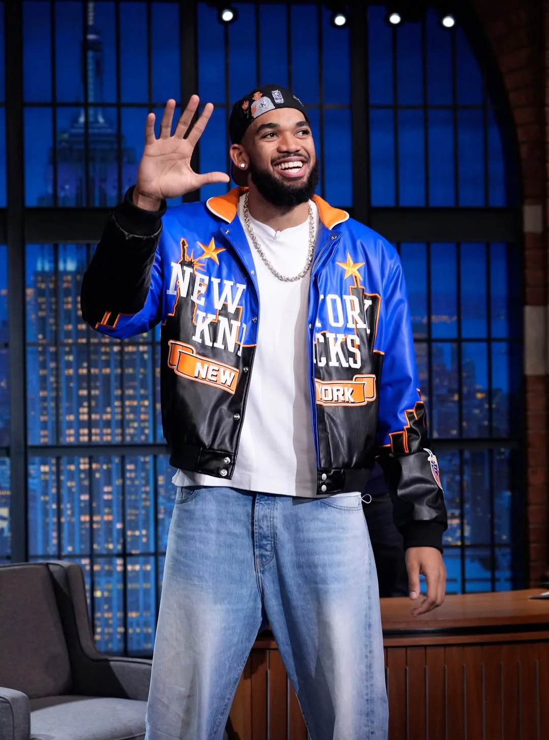 New York Knicks Skyline Vegan Leather Jacket - Image 4