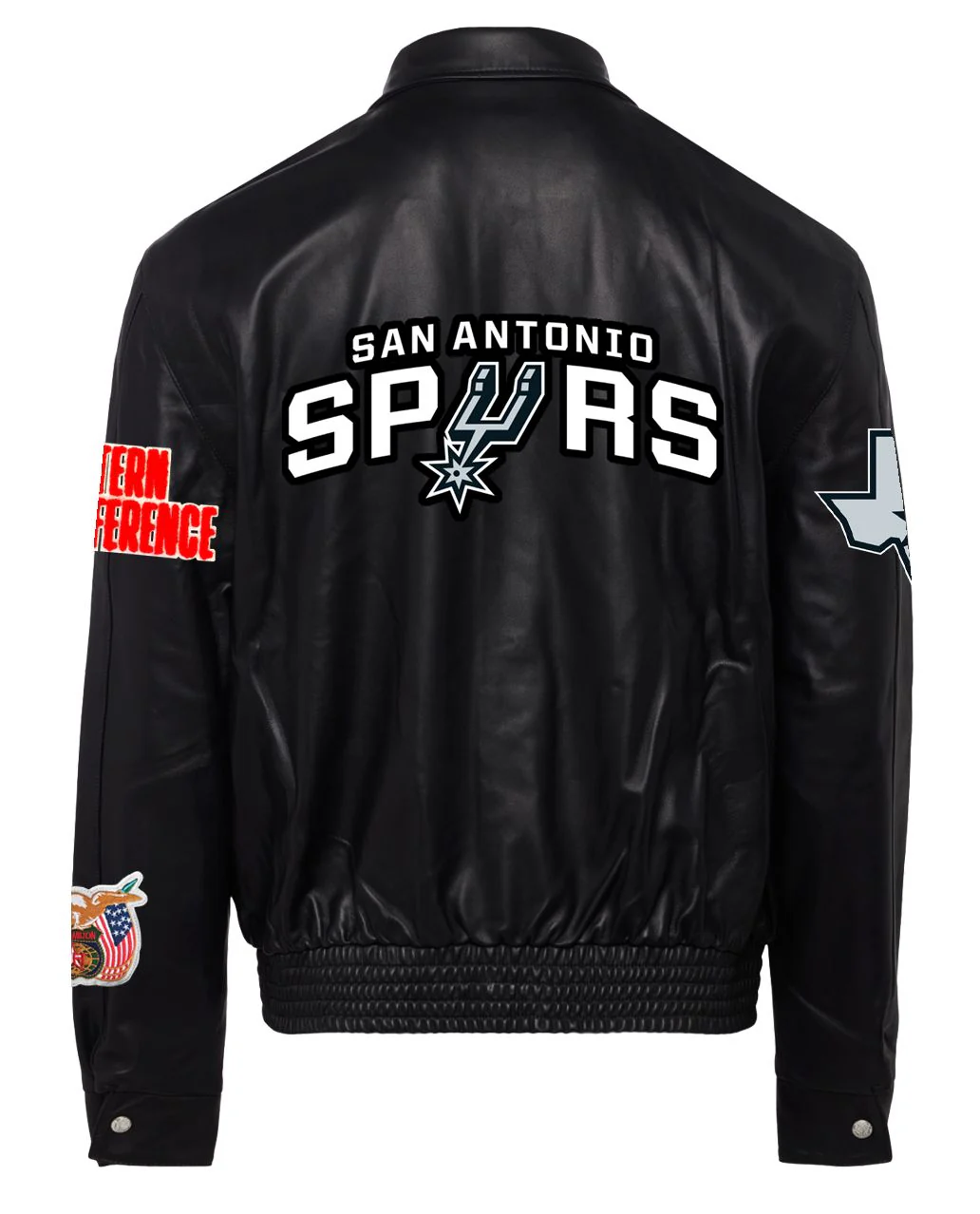 San Antonio Spurs Full Leather Jacket Black