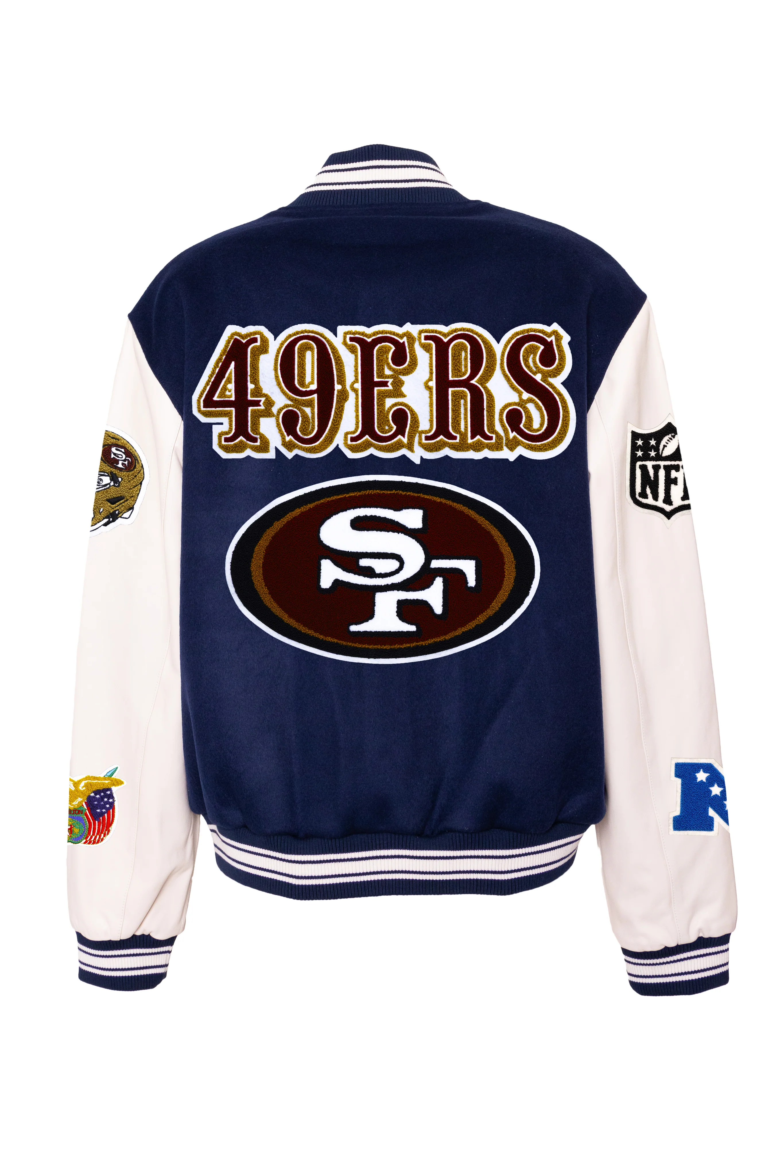 San Francisco 49ers Wool & Leather Varsity Jacket - Image 3