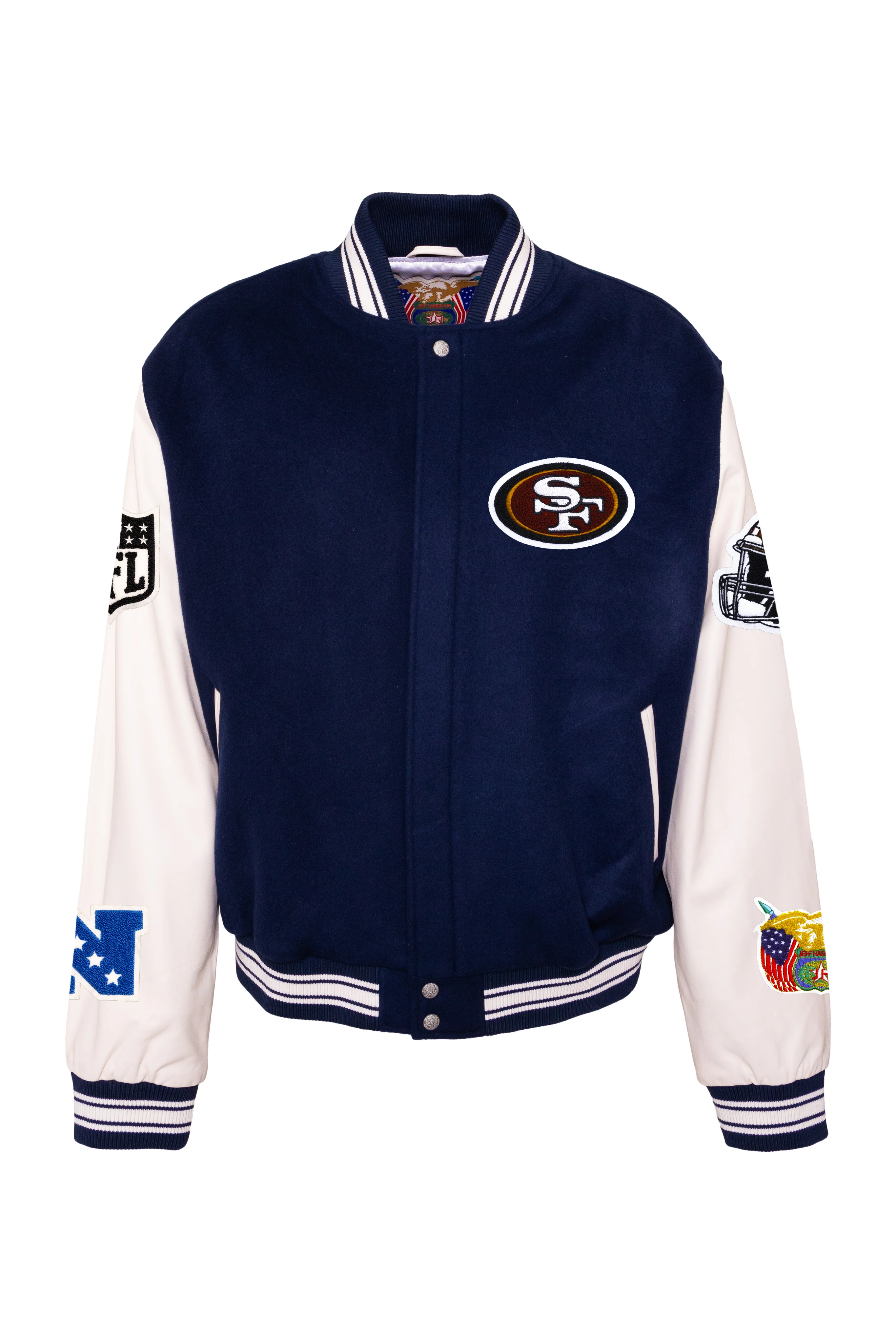 San Francisco 49ers Wool & Leather Varsity Jacket - Image 4