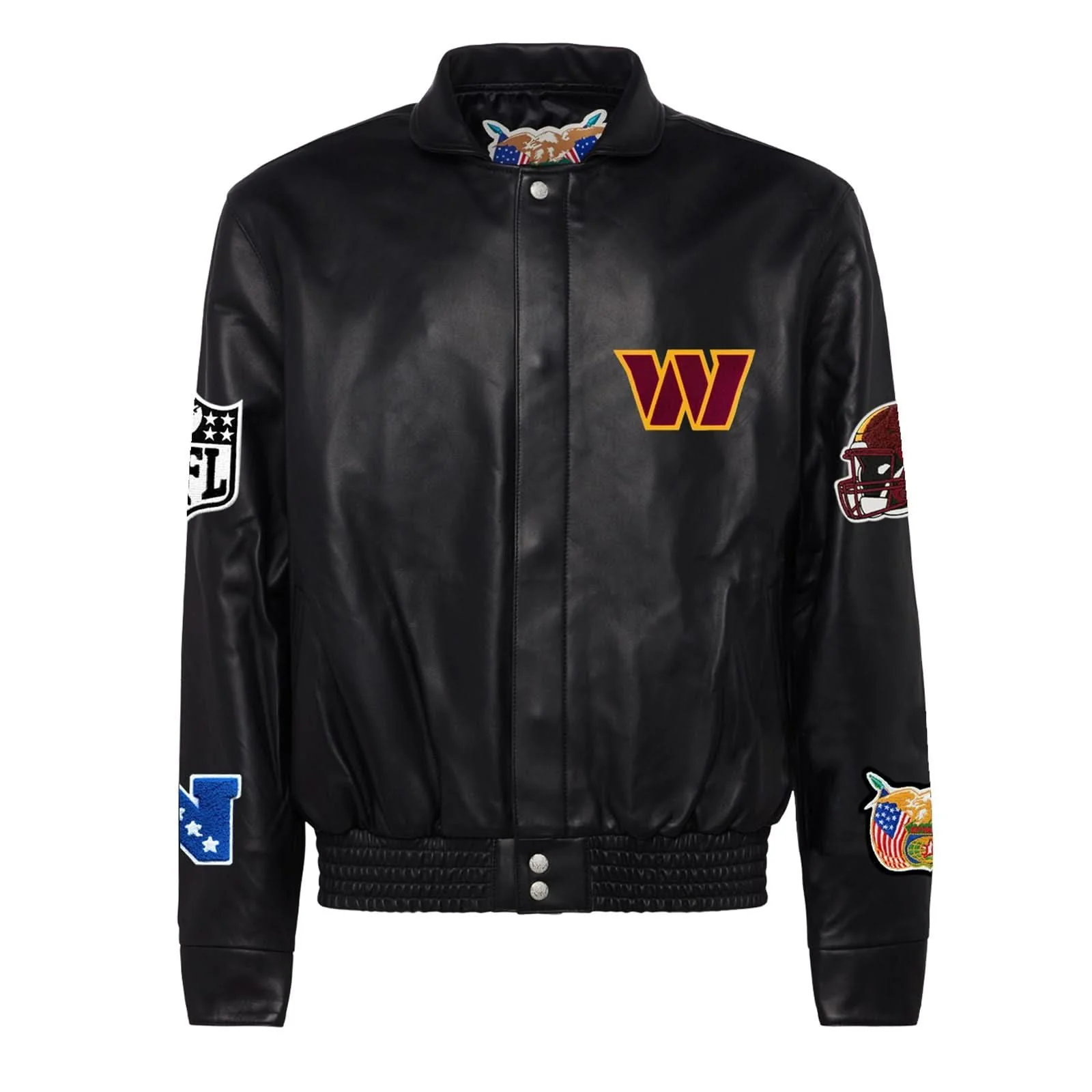 Washington Commanders Full Leather Jacket Black - Image 2